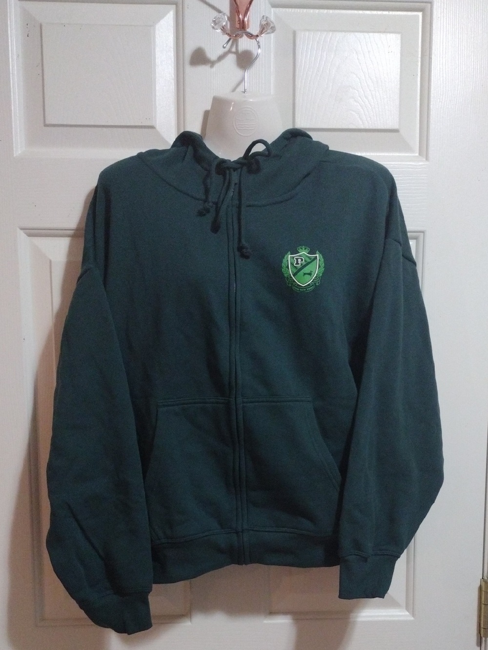 PINK Victoria's Secret Teal Green Full Zip Hoodie Large 🆕